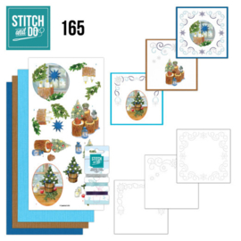 Stitch and Do 165 Kerst - set voor 3 borduurkaarten