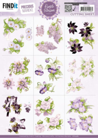 CD12282 Cutting Sheet - Precious Marieke - Purple Blossom - Mini