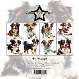 PF526 Paper Favourites 15x15 cm Farmdogs
