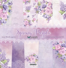 Scrap And Me - Spring Purple - Paperpad 30.5 x 30.5 cm - PAKKETPOST!