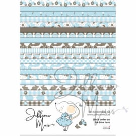 Juffrouw Muis - Cardstock Paperpad A4 formaat - Life is better on the blue farm