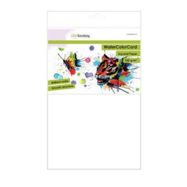 CraftEmotions Watercolor card briljant wit 350g A4 10 vel