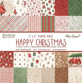 Paperpad 15,2 x 15,2 cm - Happy Christmas - Maja Design