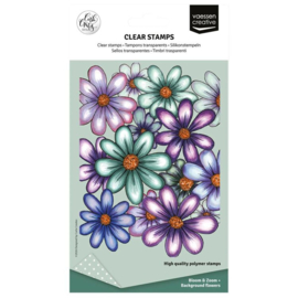 CAR0310 Vaessen Creative - Carla Creaties - Bloom & Zoom - Clear Stamps - Background Flowers