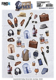 CD12259 Cutting Sheets - Amy Design - We Are Men - Small Elements