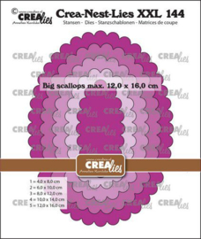 Crealies Crea-Nest-Lies XXL Ovalen met grote schulprand CLNestXXL144 max. 12 x 16 cm