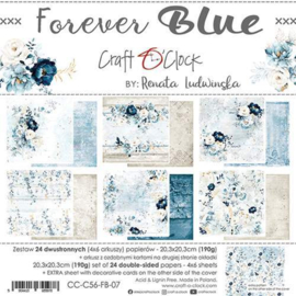 Craft O' Clock - Forever Blue - Paperpad 20.3x20.3 cm
