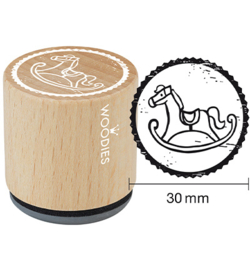 W20006 - Stempel Rocking horse - Pakketpost!