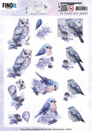 SB10978 3D Push Out - Berries Beauties - Mystic Winter - Mystic Birds
