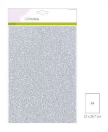 0160 CraftEmotions glitterpapier 5 vel wit +/- 29x21cm 120gr