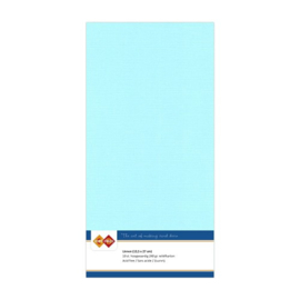 28 Lichtblauw - Linnen Kaarten 4 kant 13.5x27cm - 10 stuks - 200 grams - Card Deco