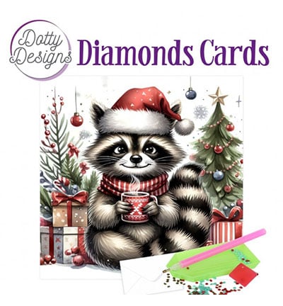 DDDC1202 - Diamond Cards, Christmas Raccoon
