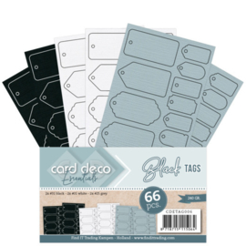CDETAG006 Tags Black/White - Card Deco