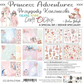 Craft O' Clock - Creative Young - Princess Adventures - Special Paperpad 20.3 x 20.3 cm