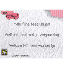 DTCS015 Clearstempel Nederlandse tekst - Nellie Snellen