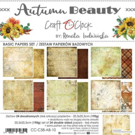 Craft O Clock Set of Basic Papers 20x20 cm Autumn Beauty