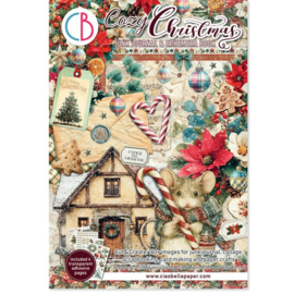 CBB031 Ciao Bella Paper - Cozy Christmas - A4 Junk Journal Ephemera Boo