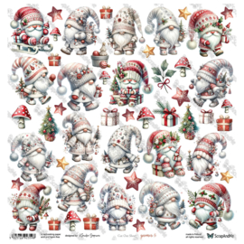 Scrappapier 30,5x30,5cm Winter Sparkle - Gnomes 5 - Scrap and Me - PAKKETPOST!!!