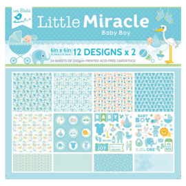 CR85664 Little Birdie Little Miracle Cardstock Pack 6"X6" 24/Pkg