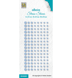 RHIN001- strass plaksteentjes - Bright Blue  - Nellie Snellen