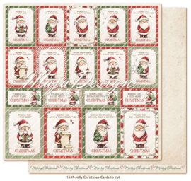 MAJA1537 Maja Design - Jolly Christmas - Cutting Sheet - Cards to Cut - PAKKETPOST!!