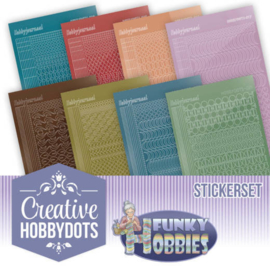 Stickerset bij Creative Hobbydots 10009 - Funky Hobbies - Yvonne Creations