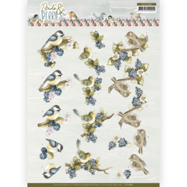 CD11880 3D Knipvel A4 - Birds and Berries - Precious Marieke