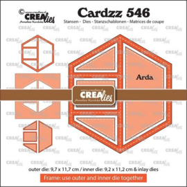 CLCZ546 Crealies Cardzz Frame & Inlays Arda CLCZ546 9,7x11,7cm