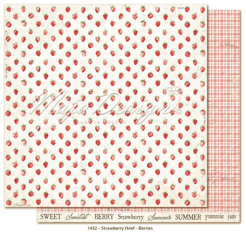 1432 Scrappapier Dubbelzijdig - Strawberry thief - PAKKETPOST!!