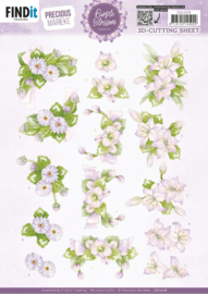 CD12278 3D Cutting Sheet - Precious Marieke - Purple Blossom - Amethyst