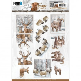 3D Cutting Sheet - Amy Design - Sturdy Winter - Deer - CD12040
