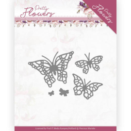PM10193 Snij- en embosmal Vlinders - Pretty Flowers - Marieke Design