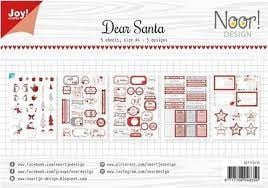 6011-0418 Paperset A4  Dear Santa Kerst/Winter - Joy Crafts