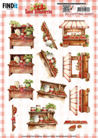CD12343 3D Cutting Sheet - Berries Beauties - Sweet Strawberries -Strawberry Sale
