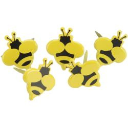 Eyelet Outlet Shape Brads - 12 Bee Brads