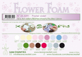 25.5091 Flower foam sheets A4 0.8mm. Pastel violet - per stuk