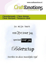 130501/5075 CraftEmotions clearstamps 6x7cm - In mijn hart -tekst NL