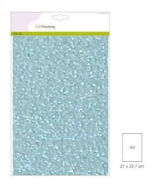 0110 CraftEmotions glitterpapier 5 vel babyblauw +/- 29x21cm 120gr