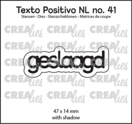 Crealies Texto Positivo geslaagd - NL (H) POSNL41 47x14 mm