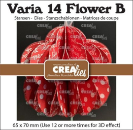 Varia 14 - Crealies Varia 3D bloem B CLVAR14 65x70mm