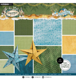 SL-CF-DPP476 - StudioLight Multifunctioneel Papierblok – Origami & Backgrounds Christmas Forest nr. 476