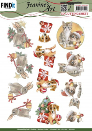 CD12082 3D Cutting Sheet - Jeanine's Art - Cute Christmas Pets