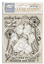 WTK207 Create Happiness Dewdrops Clear Stamps Blossoms