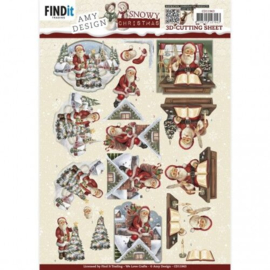 3D Cutting Sheet - Amy Design - Snowy Christmas - Snowy Santa - CD11963
