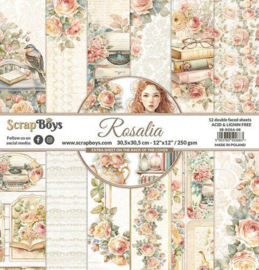 ScrapBoys - Paperpad 30,5 x 30,5 cm - Rosalia ROSA-08 - PAKKETPOST!