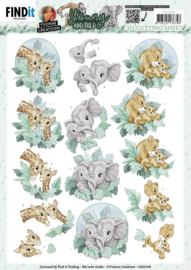 CD12144 3D Cutting Sheets - Yvonne Creations - Young And Wild - Giraffe