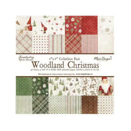 1317 Scrappapier dubbelzijdig collection pack 6x6 - Woodland Christmas  - Maja Design - Pakketpost