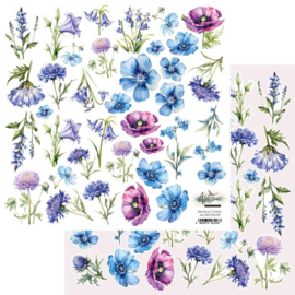 AA-WOTM-09   Double-sided paper 30,5x30,5 cm Whispers of the Mountains –Flowers- extras to cut, mirror print, 250 gsm - PAKKETPOST!