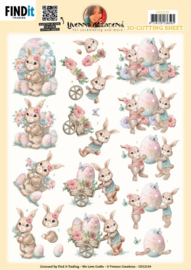 CD12139 3D Cutting Sheet - Yvonne Creations - Easter Rabbit