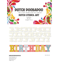 470990010 Stencil Art Alfabeth - Dutch Doobadoo